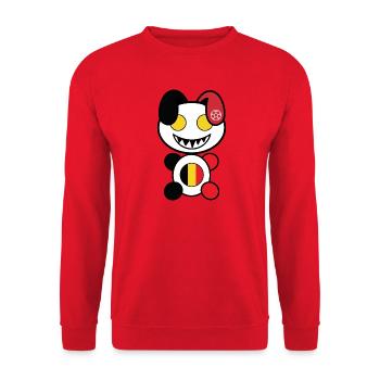 Foot Plush : Belgimy - Sweat-shirt Unisexe - rouge - Devant - Alina (178cm) & Michal (187cm)