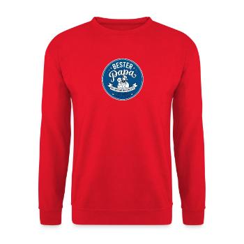Bester Papa Mit Abstand - Unisex Pullover - Rot - Vorne - Alina (178cm) & Michal (187cm)