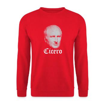 Cicero-Kopf - Unisex Pullover - Rot - Vorne - Alina (178cm) & Michal (187cm)