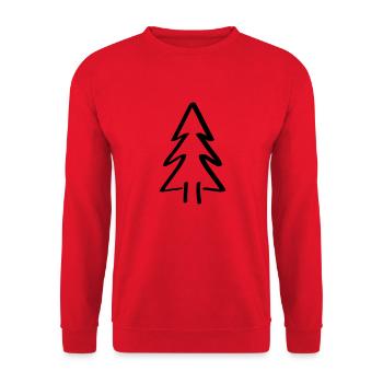 Tree Fir Tree Christmas Tree Christmas Tree - Unisex Sweatshirt - red - Front - Alina (178cm) & Michal (187cm)