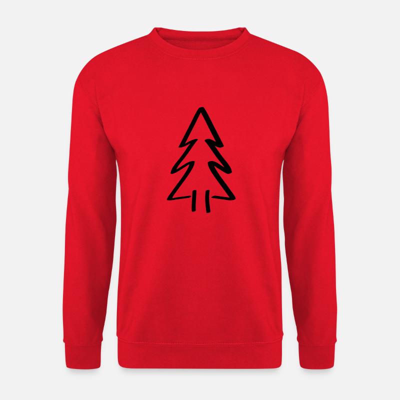 Træ grantræ juletræ juletræ - Unisex sweater - rød