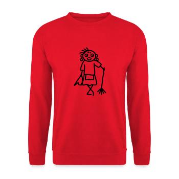 Cleaning lady - Unisex Sweatshirt - red - Front - Alina (178cm) & Michal (187cm)