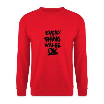 Tout ok citations - Sweat-shirt Unisexe - rouge - Devant - Alina (178cm) & Michal (187cm)