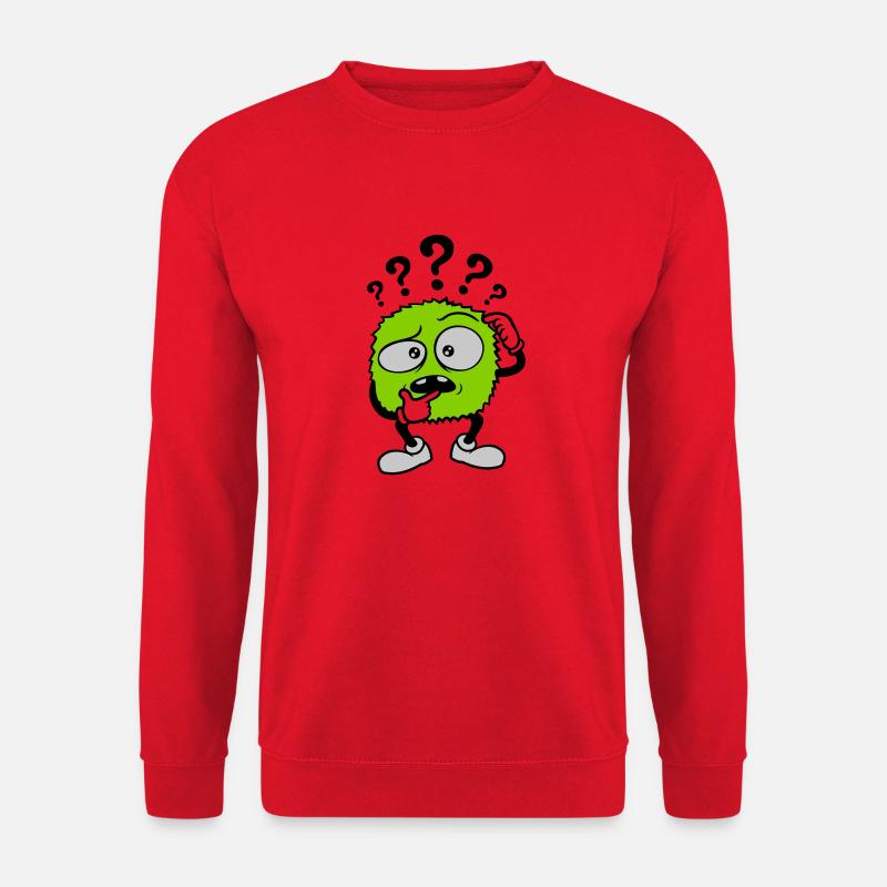Question mark skeptical face comic - Unisex Sweatshirt - red