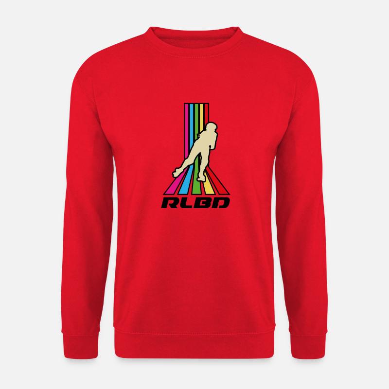 Rollerblade rainbow stripes - Unisex Pullover - Rot