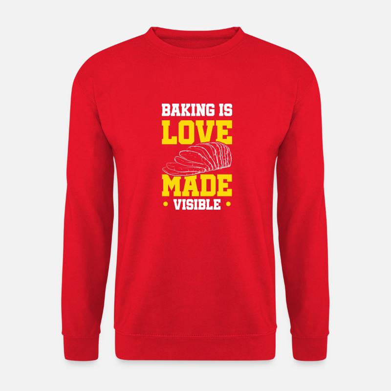 Cuisiner, c’est l’amour - Sweat-shirt Unisexe - rouge