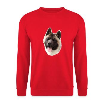 Akita - Unisex Sweatshirt - red - Front - Alina (178cm) & Michal (187cm)