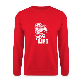 4x4 For Life - Unisex Sweatshirt - red - Front - Alina (178cm) & Michal (187cm)