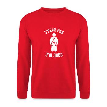 Humour judo - Sweat-shirt Unisexe - rouge - Devant - Alina (178cm) & Michal (187cm)
