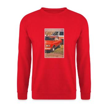 Redneck Car - Unisex Pullover - Rot - Vorne - Alina (178cm) & Michal (187cm)