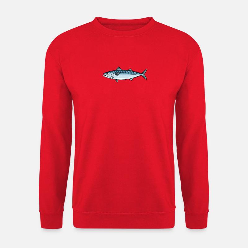 Makrele Fisch Angeln - Unisex Pullover - Rot