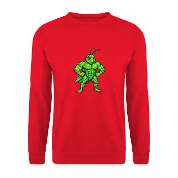 The grasshopper in a different way - Unisex Sweatshirt - red - Front - Alina (178cm) & Michal (187cm)