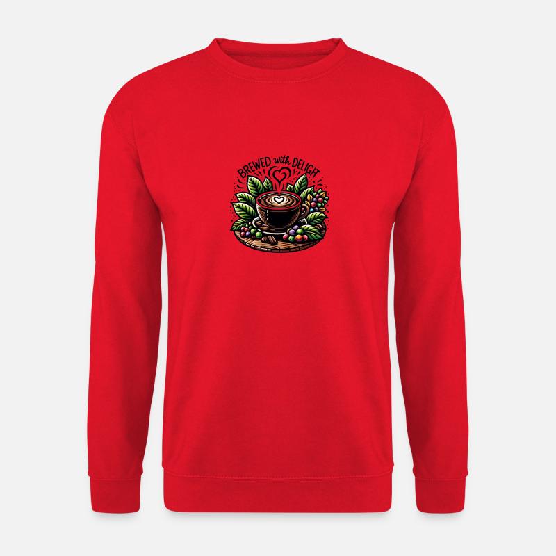 Brewed with Delight - Unisex Pullover - Rot