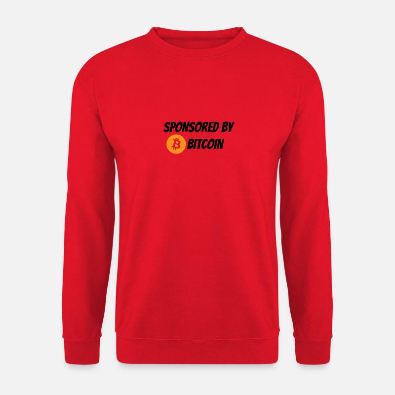 Sponsored By Bitcoin - Unisex Sweatshirt - red
