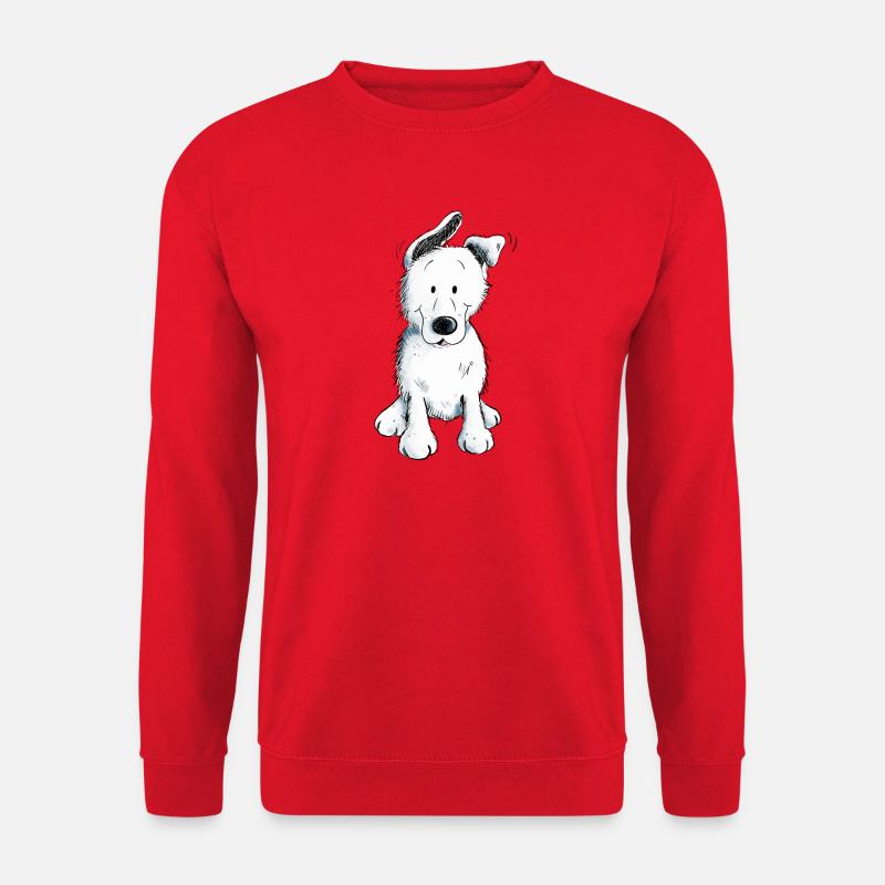 Weißer Schäferhund | Schweizer Schäferhund - Unisex Pullover - Rot