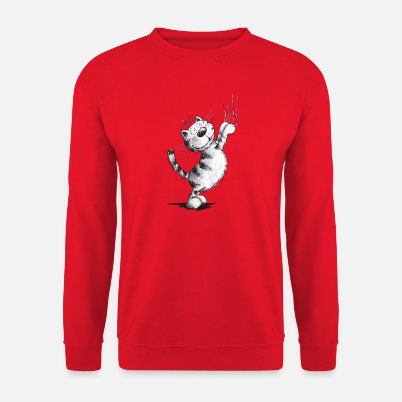 Drôles de griffures de chat - Sweat-shirt Unisexe - rouge