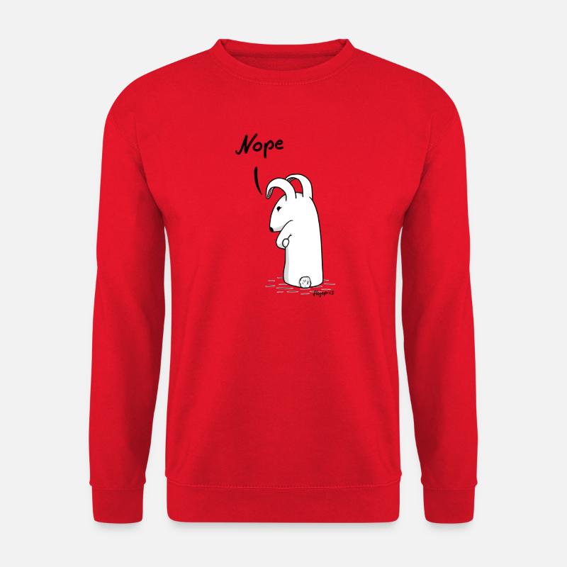 Grummelhase "Nope" - Unisex Pullover - Rot