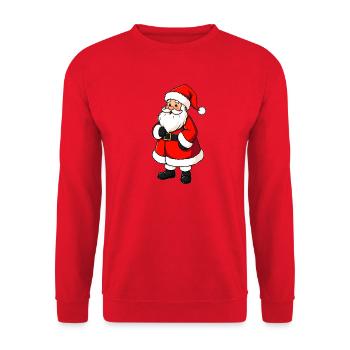Santa Claus - Unisex Sweatshirt - red - Front - Alina (178cm) & Michal (187cm)