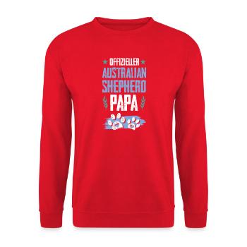 Chien australien chiens papa - Sweat-shirt Unisexe - rouge - Devant - Alina (178cm) & Michal (187cm)