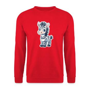 Zebra - Unisex Sweatshirt - red - Front - Alina (178cm) & Michal (187cm)