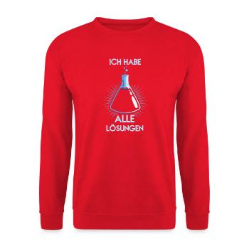 Chimie Chimiste Professeur de chimie Drôle de science - Sweat-shirt Unisexe - rouge - Devant - Alina (178cm) & Michal (187cm)