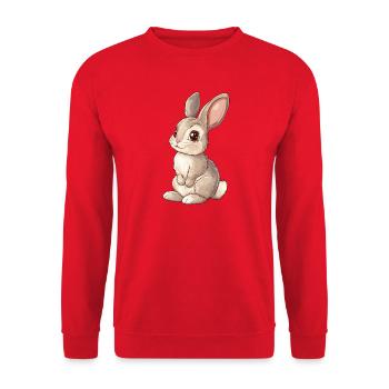 Hare - Unisex Sweatshirt - red - Front - Alina (178cm) & Michal (187cm)
