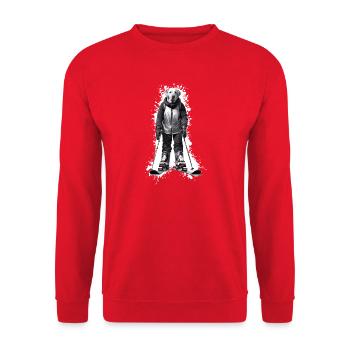 Labrador Dog Ski Skiing - Unisex Sweatshirt - red - Front - Alina (178cm) & Michal (187cm)