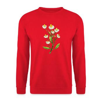 Fleur - Sweat-shirt Unisexe - rouge - Devant - Alina (178cm) & Michal (187cm)