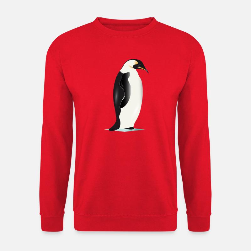 Eleganter grafischer Pinguin auf Eis - Unisex Sweatshirt - red