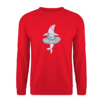 Danse ballerine du dauphin - Sweat-shirt Unisexe - rouge - Devant - Alina (178cm) & Michal (187cm)