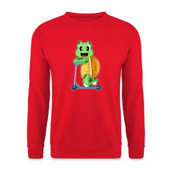 Scooter tortue - Sweat-shirt Unisexe - rouge - Devant - Alina (178cm) & Michal (187cm)