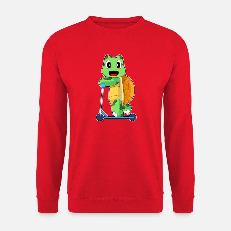 Turtle scooter - Unisex Sweatshirt - red