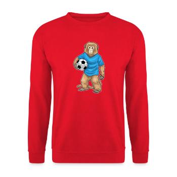 Gardien de but singe Sports de football - Sweat-shirt Unisexe - rouge - Devant - Alina (178cm) & Michal (187cm)