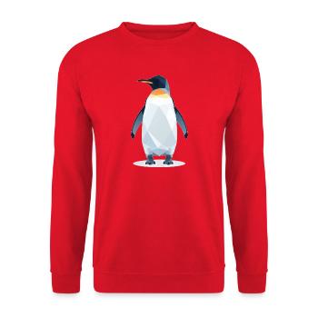 Style Pingouin - Sweat-shirt Unisexe - rouge - Devant - Alina (178cm) & Michal (187cm)