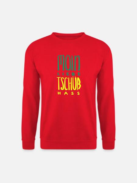 moin liebe tschüss hass - Unisex Pullover - Rot