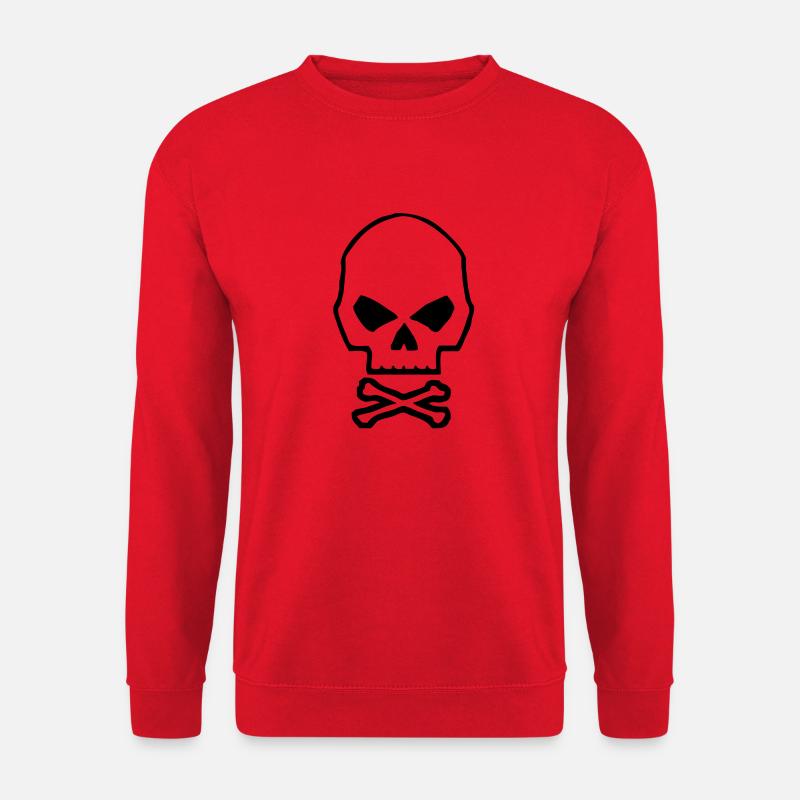 Schädel und Knochen - Unisex Pullover - Rot