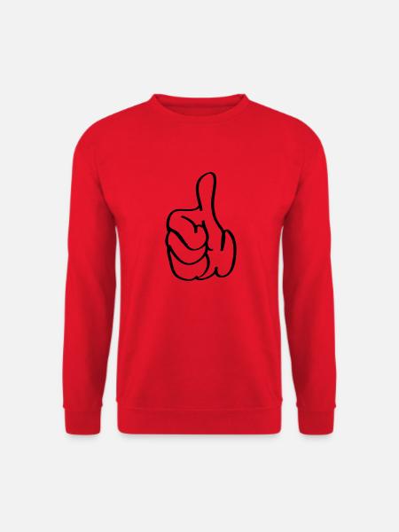 daumen_hoch_1 - Sweat-shirt Unisexe - rouge