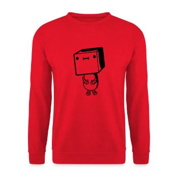 Petit robot mignon - Sweat-shirt Unisexe - rouge - Devant - Alina (178cm) & Michal (187cm)