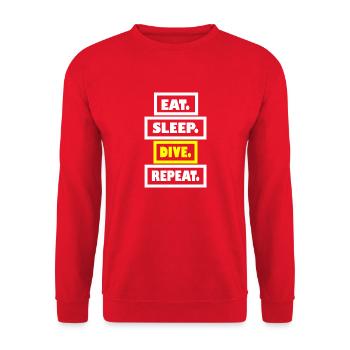 Diving Dive Dive - Unisex Sweatshirt - red - Front - Alina (178cm) & Michal (187cm)