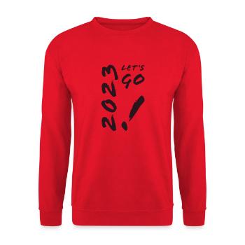 2023 LET‘S GO! - Unisex Pullover - Rot - Vorne - Alina (178cm) & Michal (187cm)