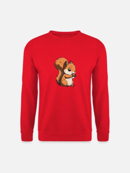 Eichhoernchen Squrirrel Comic Cute Kawaii 9 - Unisex Sweatshirt - red