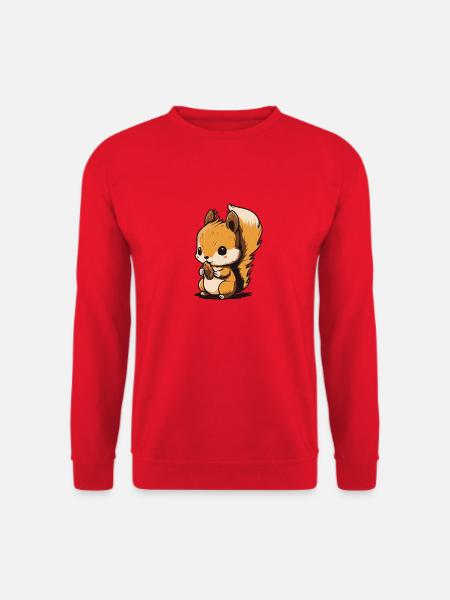 Eichhoernchen Squrirrel Comic Cute Kawaii 10 - Unisex Sweatshirt - red