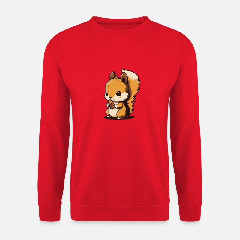 Eichhoernchen Squrirrel Comic Cute Kawaii 10 - Unisex Sweatshirt - red