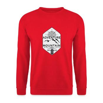 Mountain- Adventure - Unisex Pullover - Rot - Vorne - Alina (178cm) & Michal (187cm)