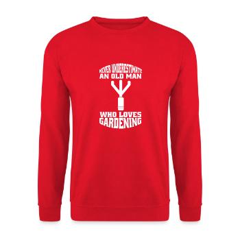 Gardening Hobby Gardener Gardener Garden - Unisex Sweatshirt - red - Front - Alina (178cm) & Michal (187cm)