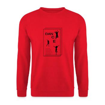Dancing Dance Music - Unisex Sweatshirt - red - Front - Alina (178cm) & Michal (187cm)