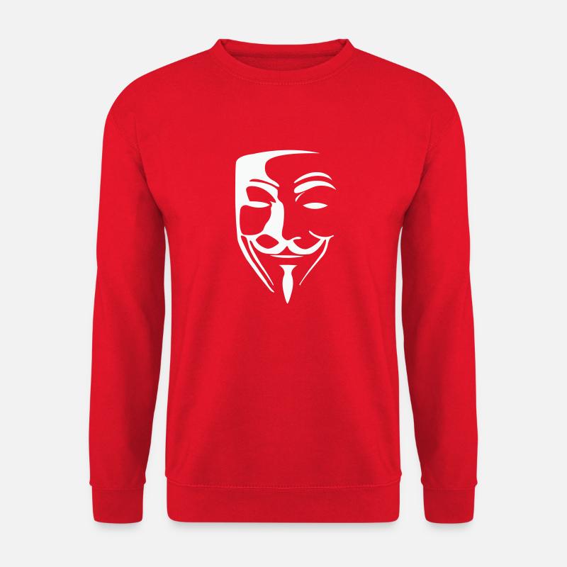 Anonymous Mask - Unisex Sweatshirt - red