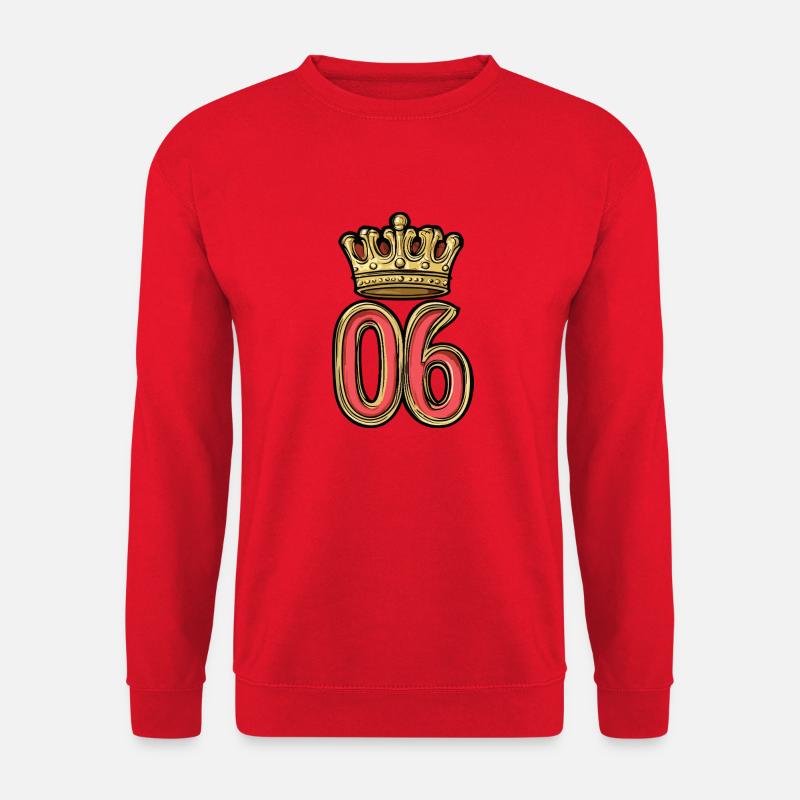 6 Zahl Krone - Unisex Pullover - Rot