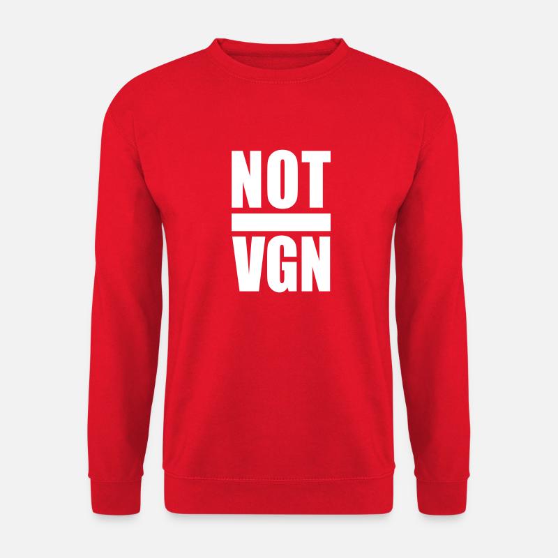 NOT VEGAN - Unisex Pullover - Rot