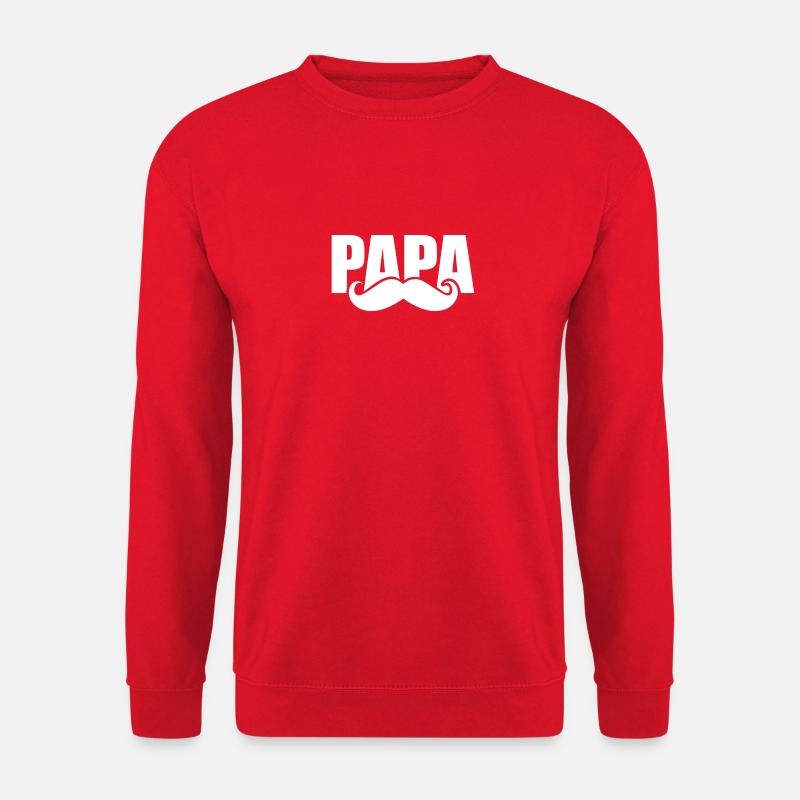 Daddy mustache - Unisex Sweatshirt - red